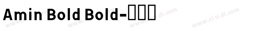 Amin Bold Bold字体转换